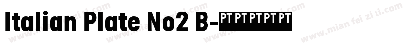 Italian Plate No2 B字体转换
